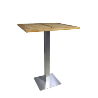 Stehtisch SQUARE L80·B80·H112 cm, Platte Teak