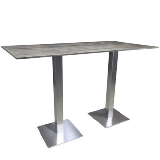 Stehtisch SQUARE L80·B160 cm, HPL Platte grey